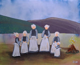 Konur við varðeld