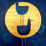 2 fuglar í tunglskini