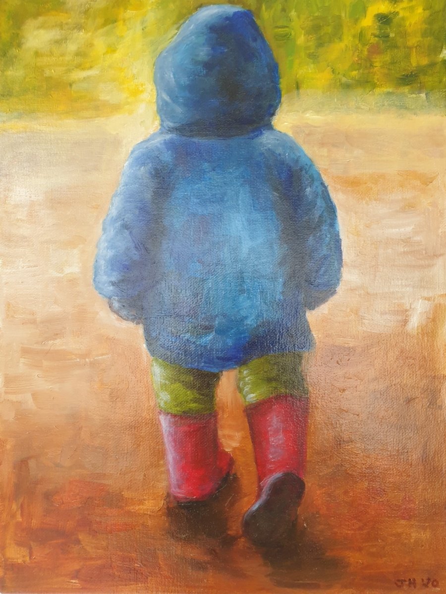 Á leiðinni málað af Jóhanna Hermansen, verkið er Náttúruverk