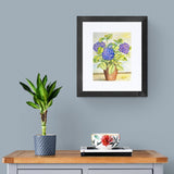 Blómstrandi hortensía