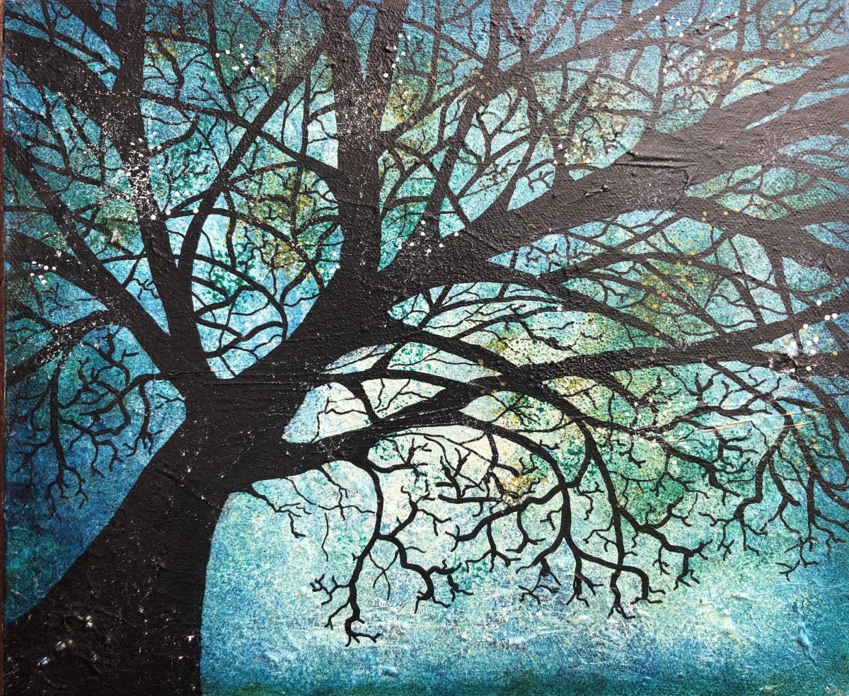 Dulúð málað af Kristín Berta, verkið er Náttúruverk