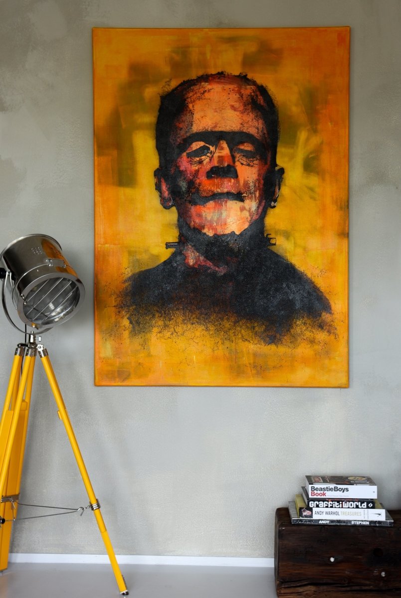 Franky málað af Árni Thor, verkið er Street art