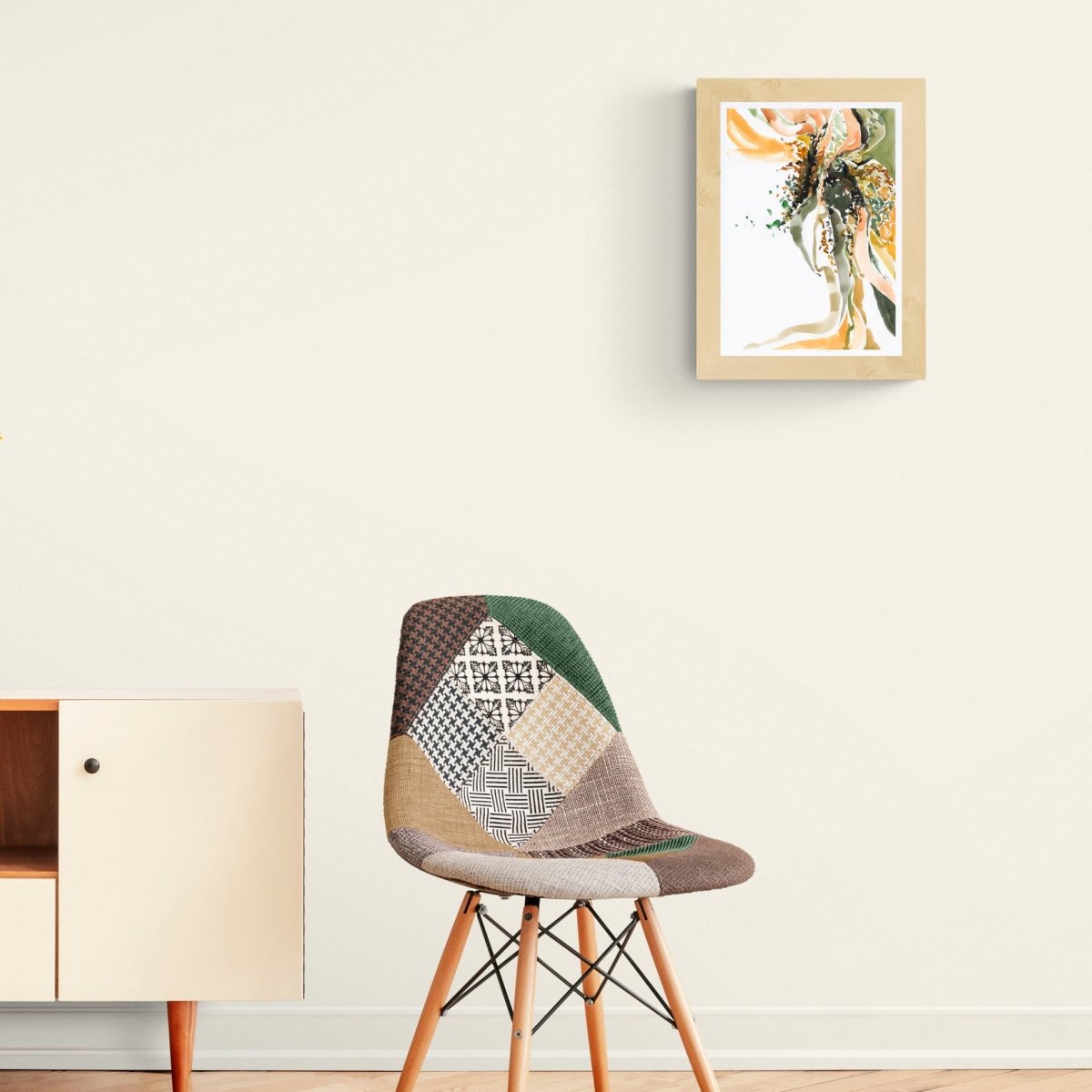 Gulur andi og kvenfígúra