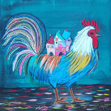 Íslenskur hani ferðast innanlands