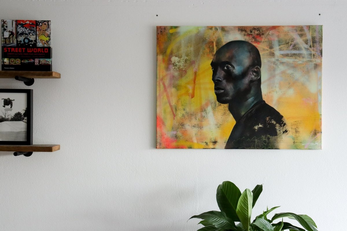 Kobe (Mamba) málað af Árni Thor, verkið er Street art
