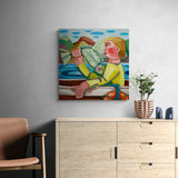 Maður og stór fiskur