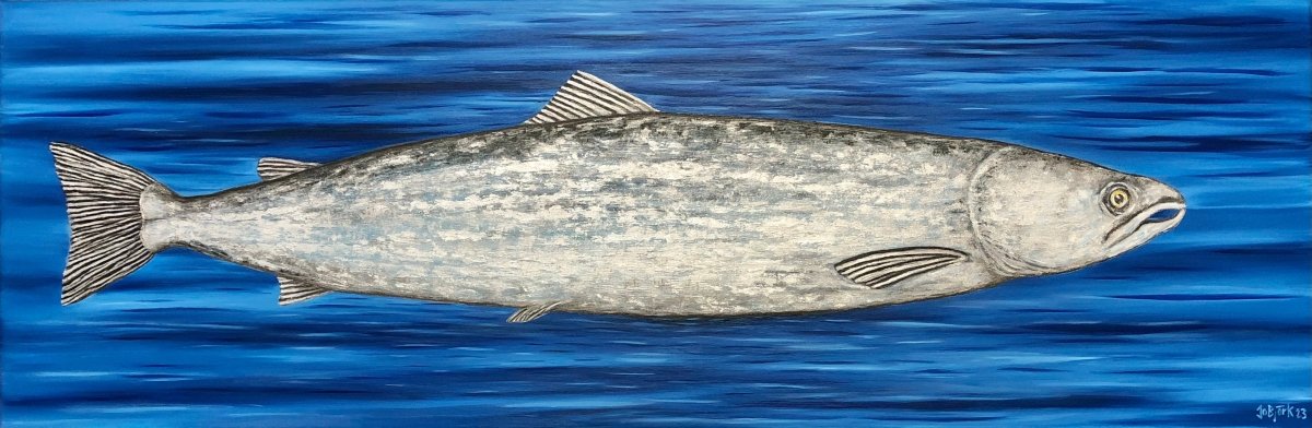 Næstsíðasti laxinn