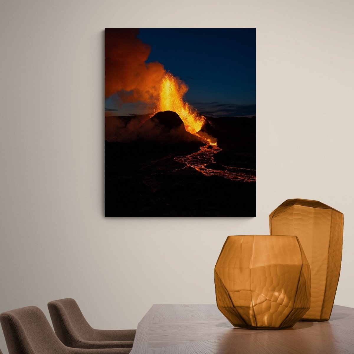 Portret af eldfjalli