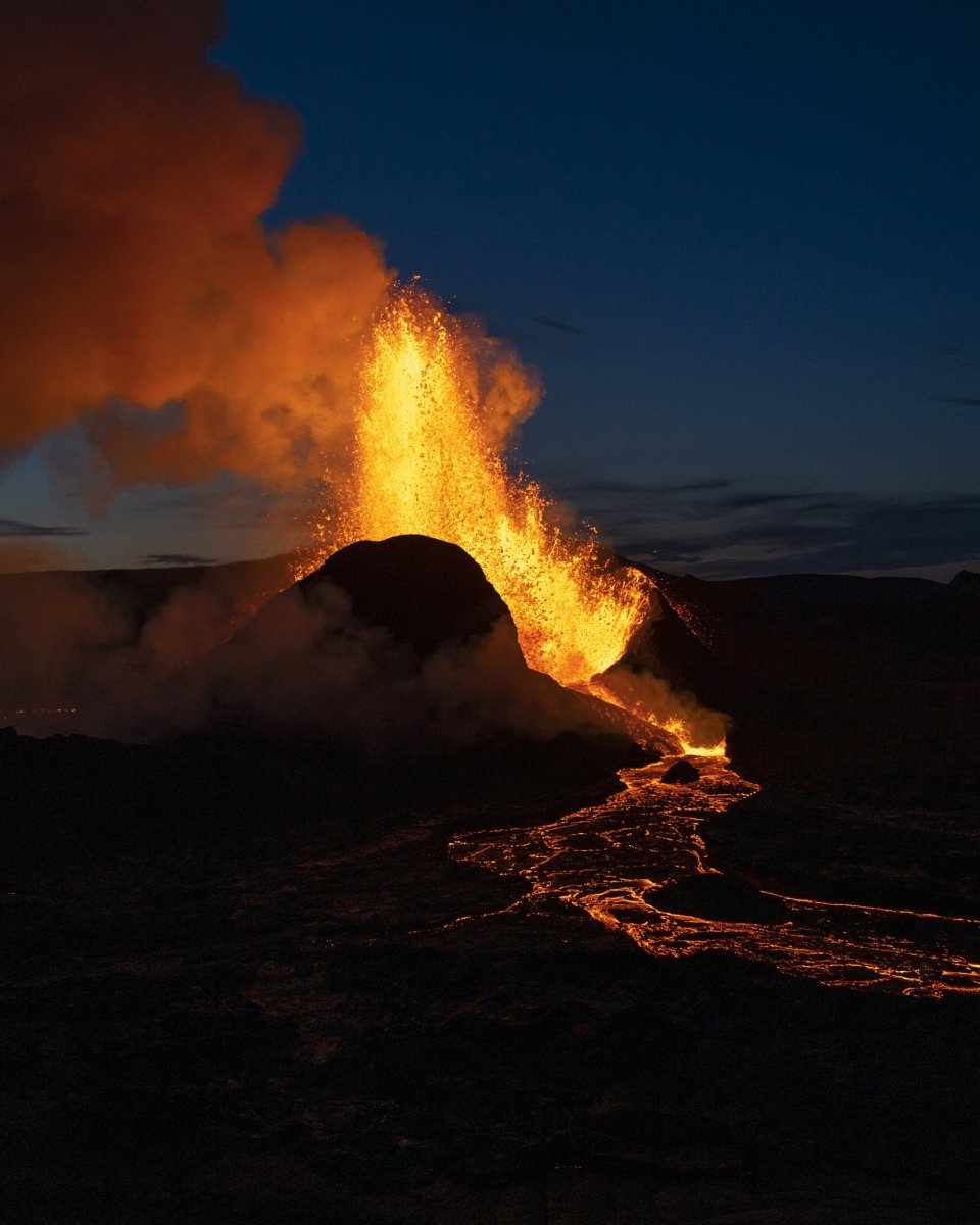Portret af eldfjalli