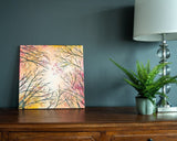 Sólarlag málað af Kristín Berta, verkið er Náttúruverk