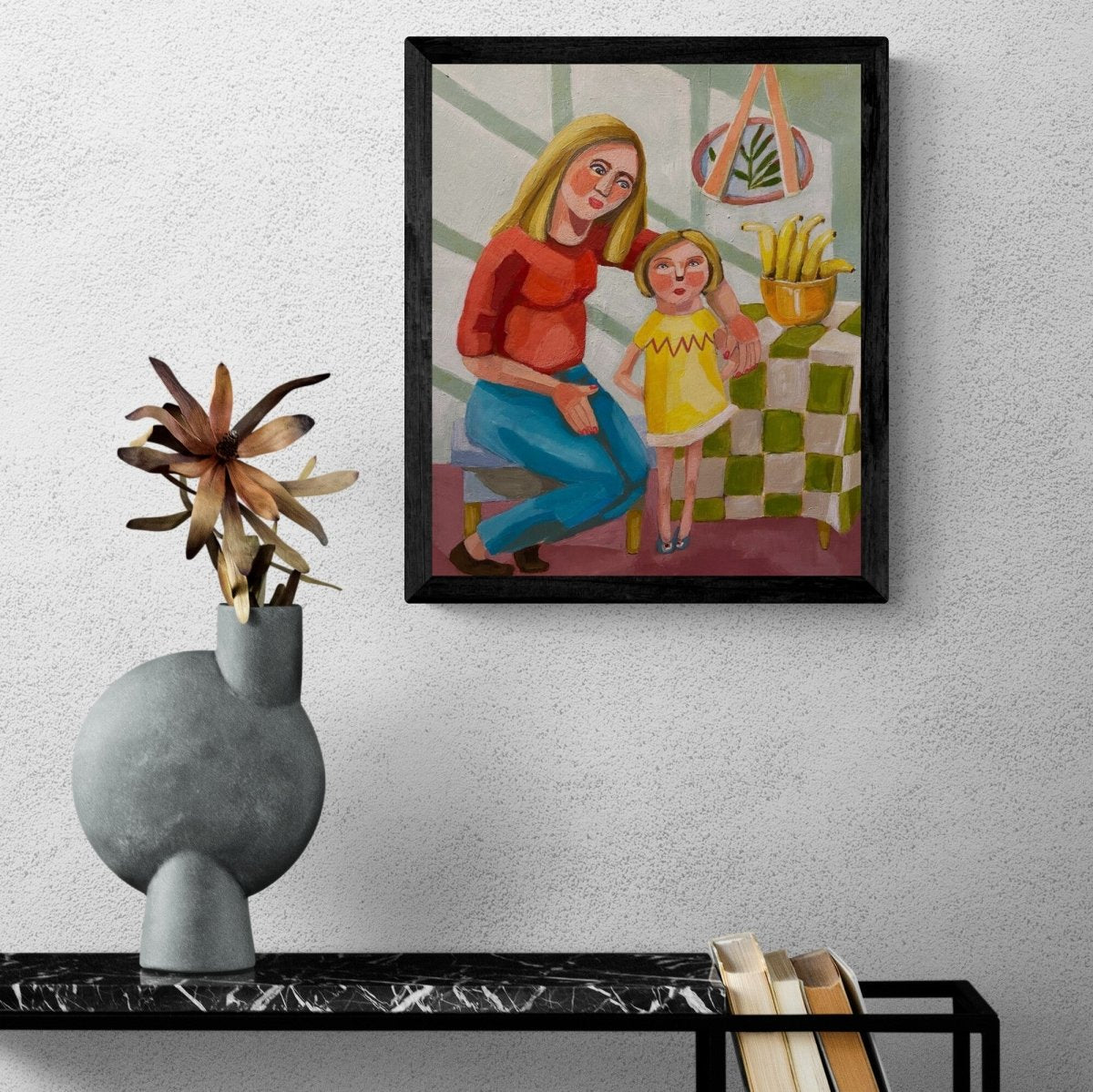 Stúlka í gulum kjól