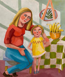 Stúlka í gulum kjól