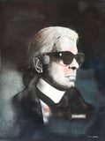 The Kaiser (Lagerfeld Chanel) málað af Árni Thor, verkið er Street art