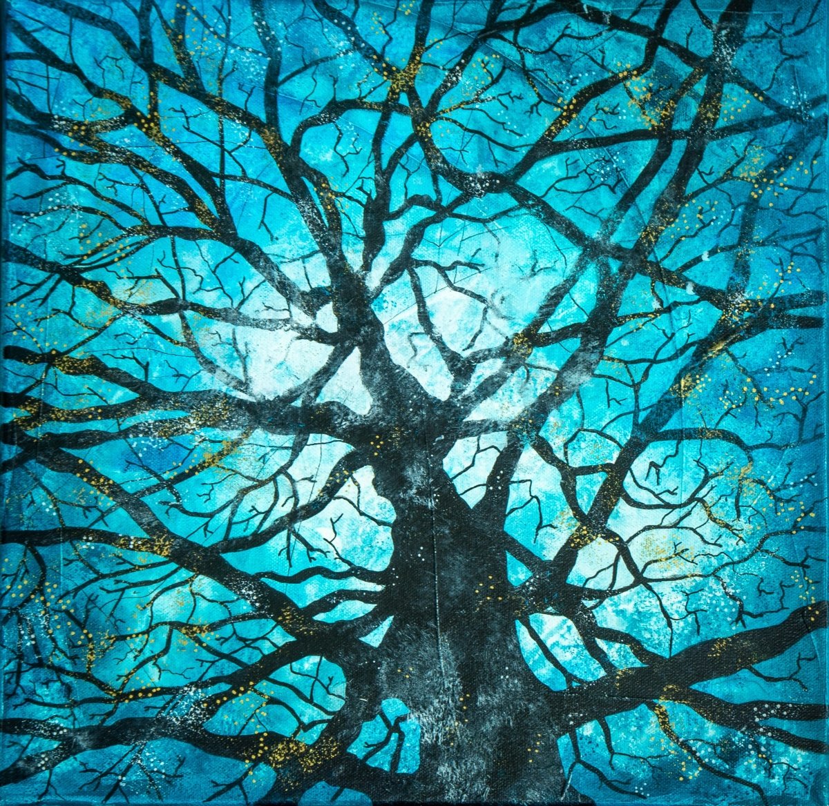 Töfrar málað af Kristín Berta, verkið er Náttúruverk