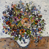 Uppstilling - Blóm í hvítum vasa