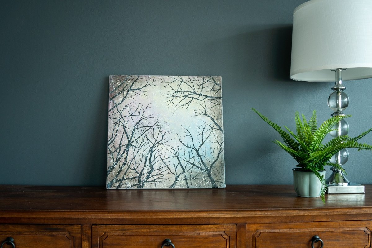 Vetur málað af Kristín Berta, verkið er Náttúruverk